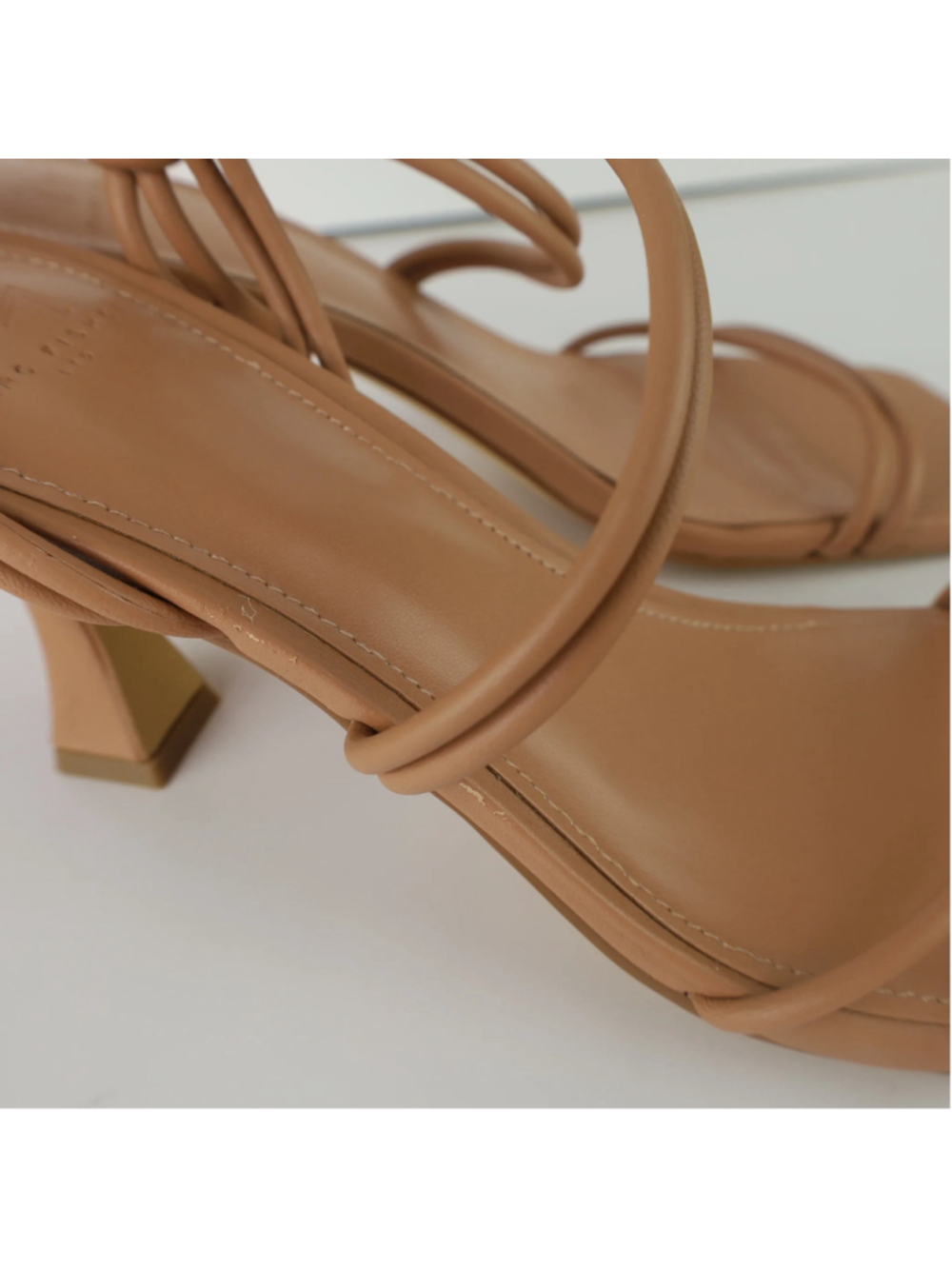 Marc Fisher LTD Davia Sandals 7.5M Medium Natural Strappy Kitten Heel NWD 0479 - Picture 15 of 16